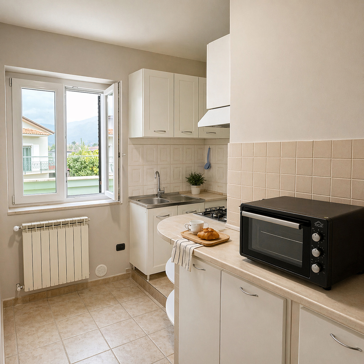 Cucina attrezzata disponibile per gli ospiti